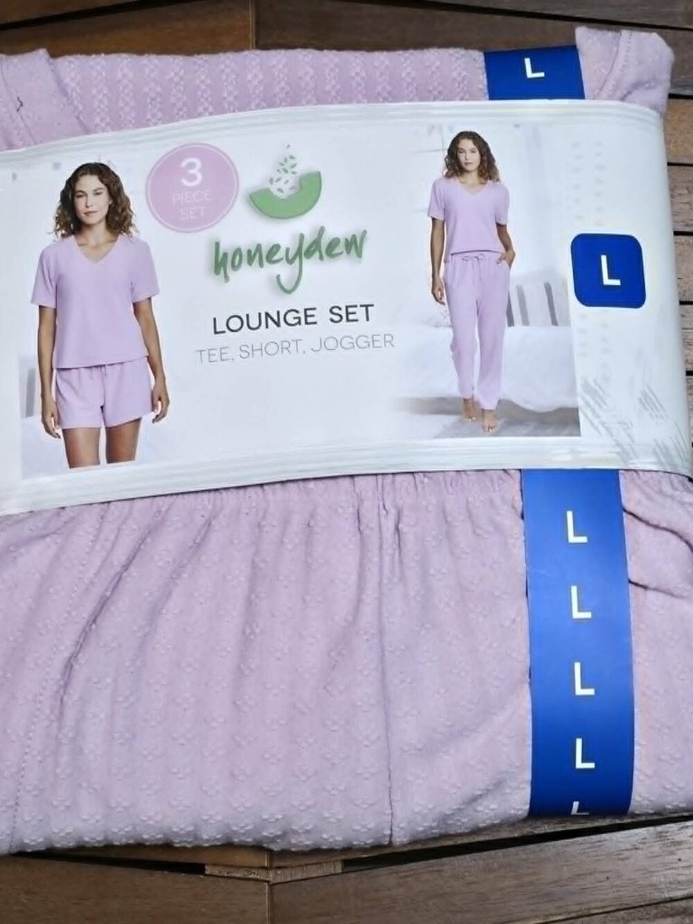 Honeydew Woman's 3-piece Pajama Lounge Set Size L Lilac Large